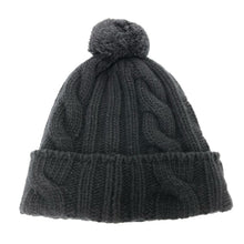 画像をギャラリービューアに読み込む, GUCCI グッチ THE NORTH FACE ノースフェイス ロゴ ニット帽 ニットキャップ ウール ポンポン サイズM 58 22cm ユニセックス 男女兼用 帽子 ブラック【中古】