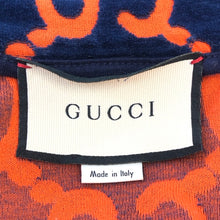 画像をギャラリービューアに読み込む, GUCCI グッチ シェニール ベロア ブルゾン トラックジャケット Lサイズ 522958 ネイビー メンズ 【中古】