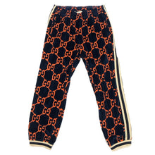 画像をギャラリービューアに読み込む, GUCCI グッチシェニール ベロアパンツ トラックパンツ Lサイズ 522960 ネイビー メンズ 【中古】