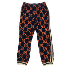 画像をギャラリービューアに読み込む, GUCCI グッチシェニール ベロアパンツ トラックパンツ Lサイズ 522960 ネイビー メンズ 【中古】