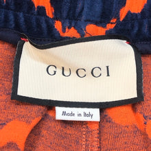 画像をギャラリービューアに読み込む, GUCCI グッチシェニール ベロアパンツ トラックパンツ Lサイズ 522960 ネイビー メンズ 【中古】