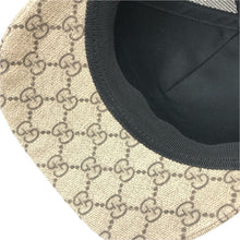 画像をギャラリービューアに読み込む, GUCCI グッチ GGスプリーム ベースボールキャップ メッシュキャップ 帽子 レザーエンブレム サイズL 59cm ユニセックス 男女兼用 426887 4HB91 ベージュ【中古】