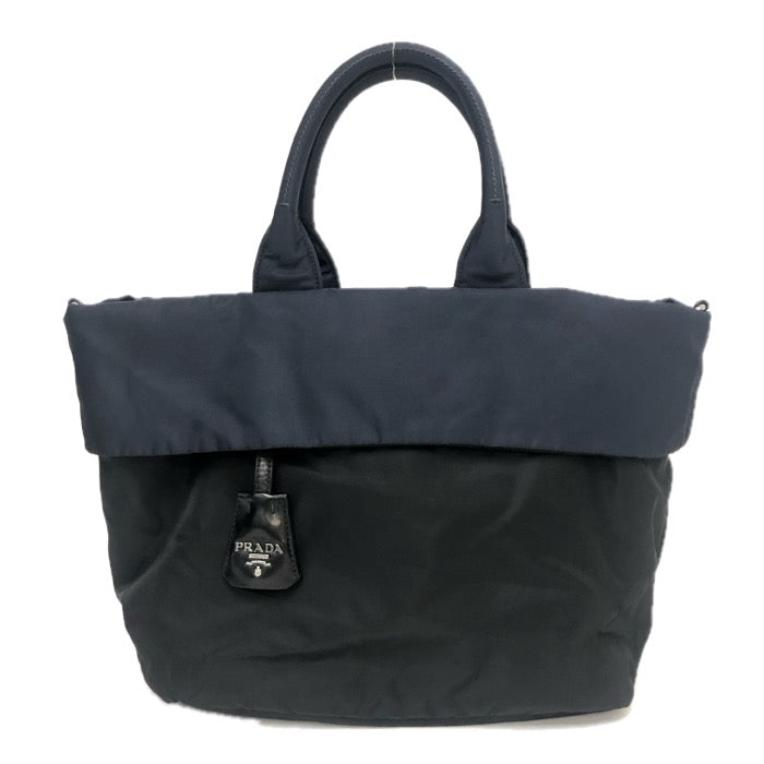 プラダ ナイロン リバーシブル トートバッグ 2way ブラック ネイビー PRADA プラダ 2way リバーシブル トートバッグ ナイロン