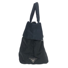 画像をギャラリービューアに読み込む, PRADA プラダ 2way リバーシブル トートバッグ ナイロン ブラック ネイビー レディース 【中古】