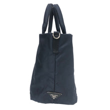 画像をギャラリービューアに読み込む, PRADA プラダ 2way リバーシブル トートバッグ ナイロン ブラック ネイビー レディース 【中古】