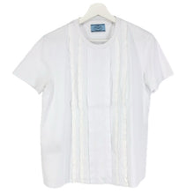 画像をギャラリービューアに読み込む, PRADA プラダ 半袖Tシャツ コットン ホワイト レディース 【中古】