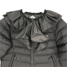 画像をギャラリービューアに読み込む, Danton ダントン BEAMSCOUTURE フリルカラー 18 18 0003 637 ダウンジャケット ブラック レディース 【中古】