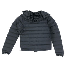 画像をギャラリービューアに読み込む, Danton ダントン BEAMSCOUTURE フリルカラー 18 18 0003 637 ダウンジャケット ブラック レディース 【中古】