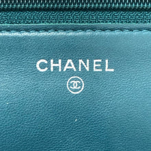 画像をギャラリービューアに読み込む, CHANEL シャネル チェーンウォレット マトラッセ ショルダーバッグ ラムスキン ブルーグリーン系 レディース 【中古】