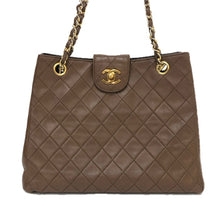 画像をギャラリービューアに読み込む, CHANEL シャネル マトラッセ チェーントートバッグ ココ ショルダーバッグ ラムスキン ブラウン【中古】 レディース