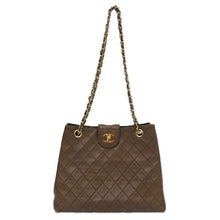 画像をギャラリービューアに読み込む, CHANEL シャネル マトラッセ チェーントートバッグ ココ ショルダーバッグ ラムスキン ブラウン【中古】 レディース