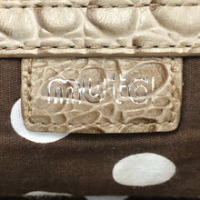 將圖片載入圖庫檢視器 Muta ムータ クロコ型押し 8バッグ ハンドバッグ スパンコール/レザー ベージュ レディース 【中古】