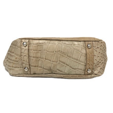 將圖片載入圖庫檢視器 Muta ムータ クロコ型押し 8バッグ ハンドバッグ スパンコール/レザー ベージュ レディース 【中古】