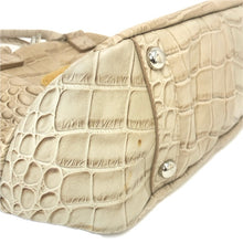 將圖片載入圖庫檢視器 Muta ムータ クロコ型押し 8バッグ ハンドバッグ スパンコール/レザー ベージュ レディース 【中古】