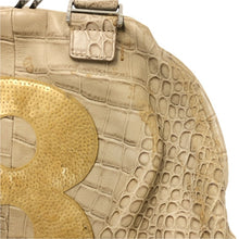 將圖片載入圖庫檢視器 Muta ムータ クロコ型押し 8バッグ ハンドバッグ スパンコール/レザー ベージュ レディース 【中古】