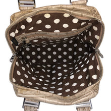 將圖片載入圖庫檢視器 Muta ムータ クロコ型押し 8バッグ ハンドバッグ スパンコール/レザー ベージュ レディース 【中古】