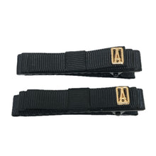 画像をギャラリービューアに読み込む, Alexandre de Paris アレクサンドル ドゥ パリ リホンヘアクリッフ バレッタ ブラック レディース 【中古】