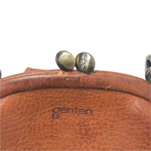 画像をギャラリービューアに読み込む, genten ゲンテン がま口 2way ショルダーバッグ 牛革 ブラウン レディース 【中古】