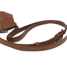 画像をギャラリービューアに読み込む, genten ゲンテン がま口 2way ショルダーバッグ 牛革 ブラウン レディース 【中古】