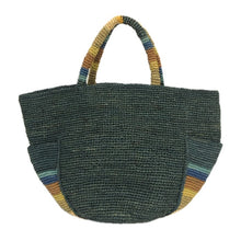 画像をギャラリービューアに読み込む, Sans Arcidet サンアルシデ かごバッグ ハンドバッグ ラフィア グリーン系 レディース 【中古】