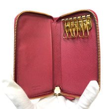 画像をギャラリービューアに読み込む, PRADA プラダ ラウンドファスナー 6連 キーケース/サフィアーノレザー ピンク レディース 【中古】