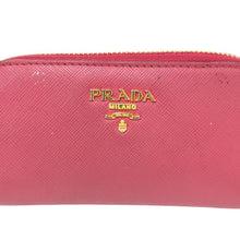画像をギャラリービューアに読み込む, PRADA プラダ ラウンドファスナー 6連 キーケース/サフィアーノレザー ピンク レディース 【中古】