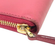 画像をギャラリービューアに読み込む, PRADA プラダ ラウンドファスナー 6連 キーケース/サフィアーノレザー ピンク レディース 【中古】