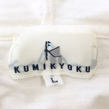 画像をギャラリービューアに読み込む, KUMIKYOKU 組曲 ロールアップスリーブ パーカー コットン ホワイト ガールズ 【中古】
