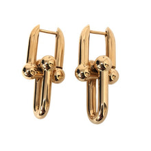 画像をギャラリービューアに読み込む, TIFFANY&Co. ティファニー ハードウェア ミディアム リンク ピアス/K18RG ローズゴールド レディース 【中古】【新品同様】【美品】