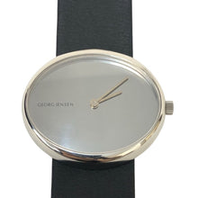 이미지를 갤러리 뷰어에 로드 , Georg Jensen ジョージジェンセン クオーツ 323 ヴィヴィアンナ オーバル 腕時計 ステンレススチール グレー レディース 【中古】