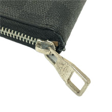 画像をギャラリービューアに読み込む, LOUIS VUITTON ルイ・ヴィトン ラウンドファスナー ジッピーウォレット・ヴェルティカル N63095 長財布 ダミエグラフィットキャンバス ブラック メンズ 【中古】