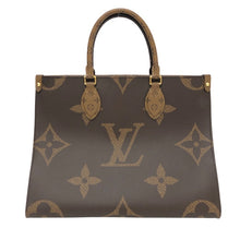 画像をギャラリービューアに読み込む, LOUIS VUITTON ルイ・ヴィトン 2way オンザゴーMM M45321 トートバッグ/ジャイアント・モノグラム キャンバス ブラウン レディース 【中古】