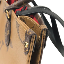 画像をギャラリービューアに読み込む, LOUIS VUITTON ルイ・ヴィトン 2way オンザゴーMM M45321 トートバッグ/ジャイアント・モノグラム キャンバス ブラウン レディース 【中古】