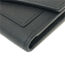 画像をギャラリービューアに読み込む, LOUIS VUITTON ルイ・ヴィトン イニシャル入り ポルトフォイユ ロック ミニ M63921 三つ折り財布/カーフレザー ノワール レディース 【中古】