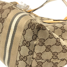 画像をギャラリービューアに読み込む, GUCCI グッチ シェリーライン 211971 トートバッグ GGキャンバス ブラウン・イエロー レディース 【中古】