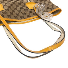画像をギャラリービューアに読み込む, GUCCI グッチ シェリーライン 211971 トートバッグ GGキャンバス ブラウン・イエロー レディース 【中古】
