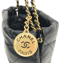 画像をギャラリービューアに読み込む, CHANEL シャネル CHANEL22 ミニ ハンドバッグ ショルダーバッグ/シャイニーカーフスキン ブラック レディース 【中古】【新品同様】【美品】