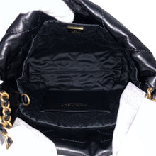 画像をギャラリービューアに読み込む, CHANEL シャネル CHANEL22 ミニ ハンドバッグ ショルダーバッグ/シャイニーカーフスキン ブラック レディース 【中古】【新品同様】【美品】