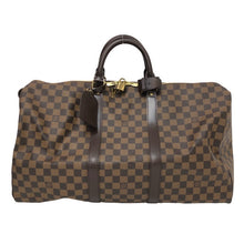 画像をギャラリービューアに読み込む, LOUIS VUITTON ルイ・ヴィトン キーポル50 ボストンバッグ ダミエキャンバス ブラウン ユニセックス 【中古】