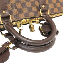 画像をギャラリービューアに読み込む, LOUIS VUITTON ルイ・ヴィトン キーポル50 ボストンバッグ ダミエキャンバス ブラウン ユニセックス 【中古】