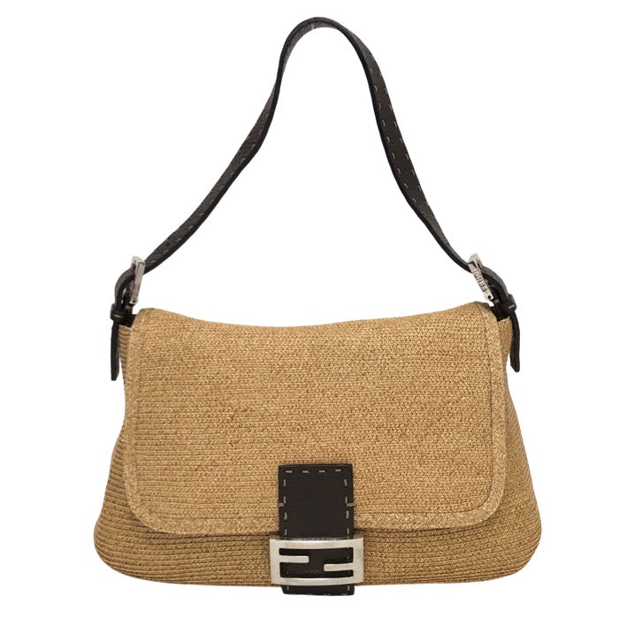FENDI フェンディ セレリア マンマバゲット ショルダーバッグ ストロー 