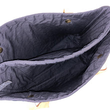 画像をギャラリービューアに読み込む, HERMES エルメス アメダバ カバ ドゥ ポッシュ トートバッグ コットンキャンバス ネイビー レディース 【中古】