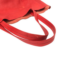 画像をギャラリービューアに読み込む, CELINE セリーヌ ホリゾンタルカバ トートバッグ レザー レッド【中古】 ユニセックス