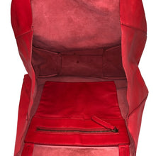画像をギャラリービューアに読み込む, CELINE セリーヌ ホリゾンタルカバ トートバッグ レザー レッド【中古】 ユニセックス
