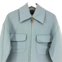 画像をギャラリービューアに読み込む, GUCCI グッチ ヴィンテージ ハーフコート ウール/カシミヤ ライトブルー【中古】 レディース