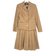 画像をギャラリービューアに読み込む, Salvatore Ferragamo サルヴァトーレフェラガモ スカートスーツ セットアップ コットン ライトブラウン【中古】 レディース