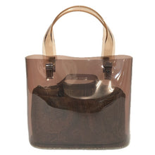 画像をギャラリービューアに読み込む, ETRO エトロ クリア ポーチ付き ハンドバッグ ビニール ブラウン系【中古】 レディース