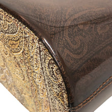 画像をギャラリービューアに読み込む, ETRO エトロ クリア ポーチ付き ハンドバッグ ビニール ブラウン系【中古】 レディース