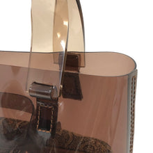 画像をギャラリービューアに読み込む, ETRO エトロ クリア ポーチ付き ハンドバッグ ビニール ブラウン系【中古】 レディース