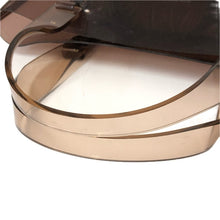 画像をギャラリービューアに読み込む, ETRO エトロ クリア ポーチ付き ハンドバッグ ビニール ブラウン系【中古】 レディース